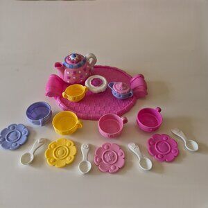 Vintage Fisher-Price Complete Pretty Pink Musical Toy Tea Set – Working